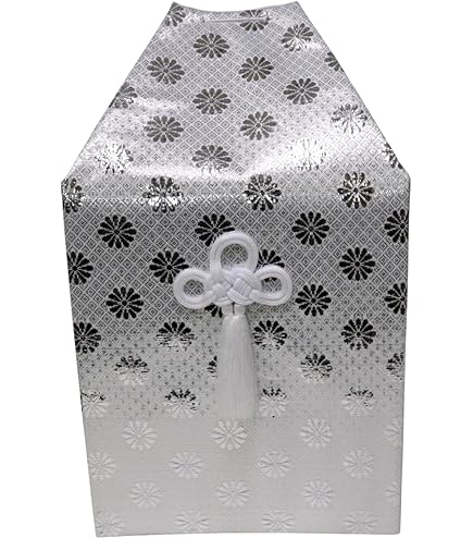 Amazon｜7寸骨壷｜白切立+骨箱（ヌキナシ銀）セット｜自宅供養や納骨堂